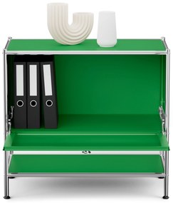 Kovová odkladacia skrinka »CN3« s výklopným priečinkom, zelená