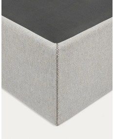 Sivá čalúnená dvojlôžková posteľ s úložným priestorom 160x200 cm Matters – Kave Home