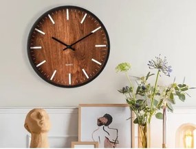 Nástenné hodiny 30 cm, imitácia dreva%