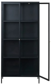 Čierna kovová vitrína 90x190 cm Carmel – Unique Furniture
