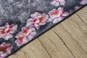 Protišmykový koberec / behúň ANDRE 28170 sivý / ružový