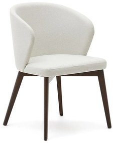 Krémovobiele čalúnené jedálenské kreslo Darice – Kave Home