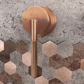 Rea Argon, umývadlová batéria pod omietku + montážny systém BOX, medená matná, REA-B2093