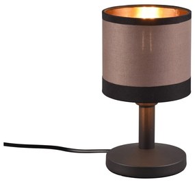 Čierno-hnedá stolová lampa (výška 22 cm) Davos – Trio