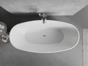 Mexen Lira, voľne stojaca vaňa, vzor, 170 × 80 cm, biela lesklá, chrómový prepad, 52831708000-01