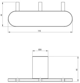 Deante ADR_N131 - Nástenný háčik ROUND čierny