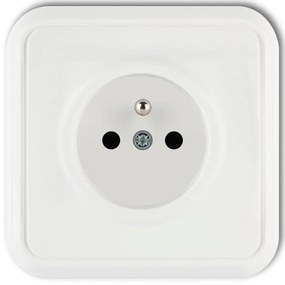 L 1GPT-1Z Liza Jednoduchá zásuvka z/u biela