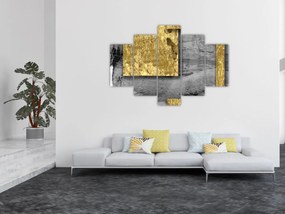 Obraz - Zlaté štvorce N⁰2 (150x105 cm)