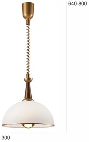 Sťahovací luster CHIARA 1xE27/60W/230V hnedá/buk