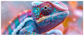 Obraz - Sfarbený chameleón (120x50 cm)