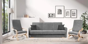 Sedacia súprava Diana 3+1+1, sivá (Matana 03/pol. 05, prírodné)