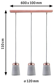 Paulmann 79626 - 3xE27/20W Luster na lanku NEORDIC STIG 230V