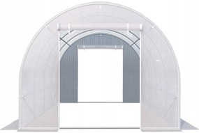 Záhradný fóliovník 3x2x2 m, viacsezónny, kovový rám, biela fólia, 2 vchody
