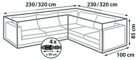 Sunfun Ochranný obal pre lounge nábytok, 320 × 320 × 100 × 85 cm