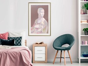 Artgeist Plagát - Pastel Lady [Poster] Veľkosť: 40x60, Verzia: Čierny rám s passe-partout