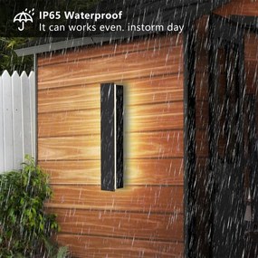 Brilagi - LINEAR vonkajšie nástenné LED svietidlo, 8 W, 230 V, 4000 K, IP65, čierne