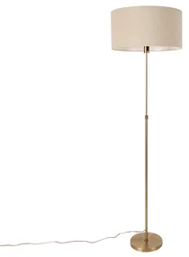 Stojaca lampa nastaviteľná bronzová so svetlohnedým tienidlom 50 cm - Parte