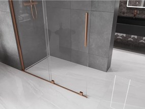 Mexen Velar, posuvné dvere do otvoru typ Walk-In 150 cm, 8mm číre sklo, ružové zlato, 871-150-000-03-60