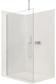 CERANO - Sprchová zástena Walk-in Onyx Top L/P - guľatá vzpera - chróm, transparentné sklo - 70x200 cm, CER-CER-8050BD1706