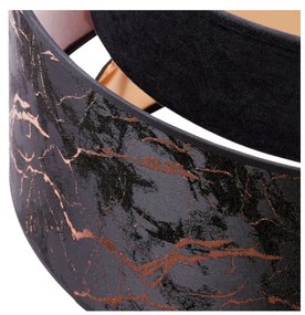 Závesné svietidlo Werona duo 3, 1x čierne textilné tienidlo so vzorom, c