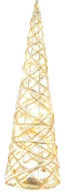 ACA Lighting LED dekoračná tromček 40 cm, teplá biela, 20 LED, 3xAA, zlatá farba