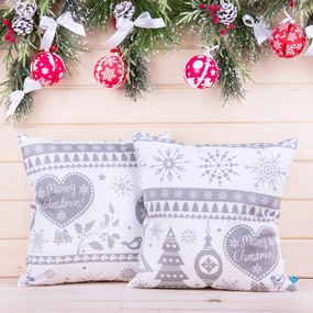 Obliečka Christmas grey Veľkosť: 40x40 cm