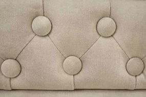 Dizajnová trojsedačka Chesterfield 200 cm šampanský zamat