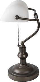 Kovová stolná lampa s bielym tienidlom Michel - Ø 27 * 40 cm E27 / max 1 * 60W