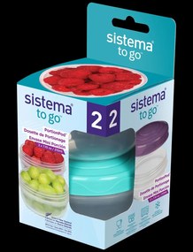 SISTEMA Mini 2 krabičky na desiatu, 2 x 210ml SISTEMA, mix farieb