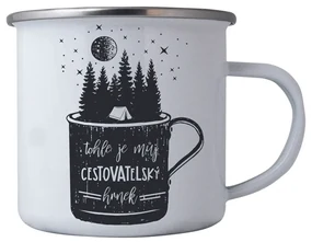 Bohemia Gifts Plechový hrnček - Pre cestovateľov, 350 ml