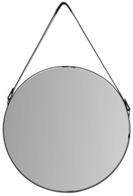 Dekorstudio Okrúhle Retro zrkadlo na koženom páse 50cm