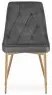 Set 4 stoličiek IMOLA - sivý zamat / nohy vo farbe dreva
