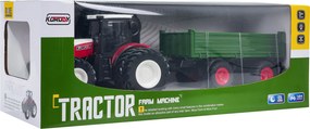 Ramiz Červený RC traktor so zeleným návesom na diaľkové ovládanie