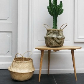 Compactor Pletený úložný košík z morskej trávy Belly, 35 x 32 cm, prírodná, M