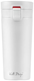Biely cestovný termohrnček Vialli Design Fuori, 400 ml