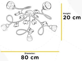 ONLI - Detský prisadený luster BUTTERFLY 5xE14/6W/230V
