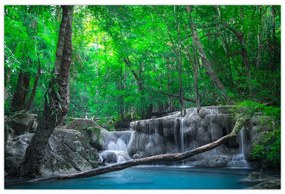Obraz - Vodopád Erawan, Kanchanaburi, Thajsko (90x60 cm)