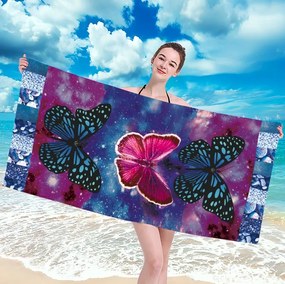 Plážová osuška s motýľmi