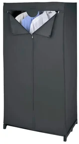 Čierna látková šatníková skriňa 75x150 cm Deep – Wenko