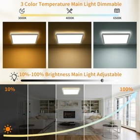 Brilagi - LED Stmieva­teľné svietidlo ULTRA SLIM LED/18W/230V 30x30 cm biela + diaľkový ovládač