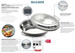 Elo 99938 Pekáč s vekom a roštom Bella Gusto 38 x27,5 cm