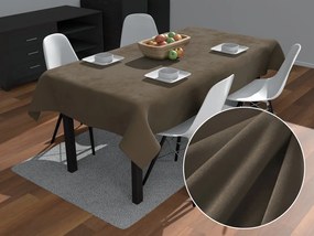 Biante Zamatový obdĺžnikový obrus SV-031 Hnedá khaki 120x140 cm