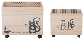 Drevené detské úložné boxy v súprave 2 ks Nonni - Bloomingville Mini