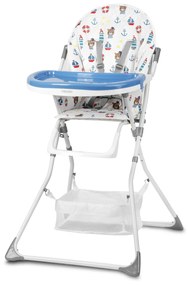 Ricokids Detská jedálenská stolička Eldo biela a modrá