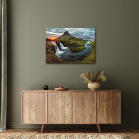 Obraz - Kirkjufell pri západe slnka (70x50 cm)