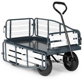 Waldbeck Ventura, ručný vozík, maximálna záťaž 300 kg, oceľ, WPC, čierny