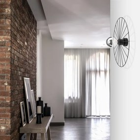 Nástenné svietidlo MONTANA 1xE27/15W/230V pr. 45 cm čierna