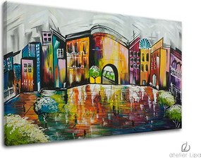 Autorská reprodukcia na plátne MESTO XOBFB540E1