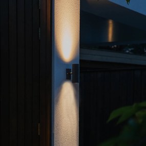 Vonkajšia nástenná lampa čierna 2-svetlá IP44 - Duo