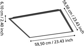 Eglo 902371 - LED Prisadený panel MORADILLO LED/32,5W/230V 60x60 cm čierna